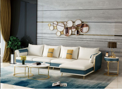 Living landscape L-shape Corner sofa Couch Design Upholstery Suite Sofa Corner new